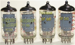 NOTE: There are 4 variations of the label. Please see the picture for details. &#8203;Brand New MINT NOS 1969-1972 RFT E. German EF86 tubes qualified and relabeled as Industrial Grade with Red Serial Number by Tungsram. DISCOUNTED IMPERFECT LABELS