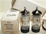 Brand New MINT NOS NIB 1963 Mullard CV2901 EF86 Solid Shield tubes with Dual Logo, CV2901 in front and Mullard Old Shield Logo in the back (see pic). SAME REVISION/Date 9r3 B3K3 Blackburn Production Date Codes. Made in Great Britain.