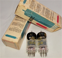 Brand new, MINT NOS NIB Early 1960s RFT ECC83 12AX7 VEB Röhrenwerke Anna Seghers Neuhaus Prod Tubes with FOIL Getter. Made in E. Germany. These are in the top 2-3 desirable tubes for Guitar tone, and also work fine in Audio gear. .