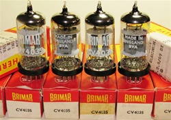 Brand New MINT NOS NIB Rare Late 1960s BRIMAR CV4035 Box Plate BVA Military tubes. CV4035 Flying Lead is Premium Grade, High Reliability Long Life version of ECC83/CV492/CV4004/6057/12AX7 valves. Made in England. Factory tested and burned in.