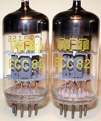 RFT Matched Pairs MINT NOS ECC82 Single Support Halo Getter - E. Germany