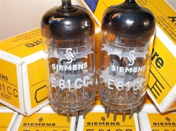 Brand Spanking New, MINT NOS NIB 1960s Siemens & Halske 3-MICA E81CC tubes. These are premium version of ECC81/12AT7 Type tubes. Munich production date codes etched in small dark font in style of the early Siemens production. Made in West Germany.