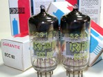 Brand New, MINT NOS NIB RFT  ECC82 12AU7 Single Support Halo Getter Tubes. Made in E. Germany.