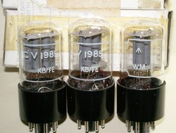 Brand New, Matched TRIO MINT NOS NIB December-1963 Brimar CV1985 6SL7GT Halo Getter Tubes. STC Oldway production. From British Military Stock. All 3 tubes were taped together with H.M. Dock Rosyth Naval Base. Very fine 6SL7 tube.