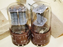 Brand New, Matched Pair RARE MINT NOS NIB 1955 Brimar CV1985 6SL7GTY Tubes. Square Getter and Brown Micanol Base. STC Footscray production. REME (Royal  Electrical and Mechanical Engineers) inspected and packed from British Military Stock.