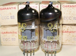 Brand New, MINT NOS NIB Late 1960s Production Funkwerk RFT ECC82 12AU7 Tubes Halo Getter with Fat Extra Support Rod. Made in E. Germany.