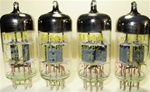 Brand New, MINT NOS Early 1960s Production Funkwerk RFT ECC82 12AU7 Tubes with Thin Dual Getter Support. Tesla Label.