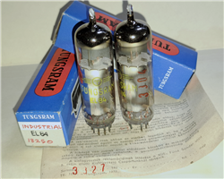 MATCHED PAIR - Brand New, MINT NOS NIB Rare 1972 production Tungsram Industrial Grade EL84 6BQ5. Each tube has individual RED Serial Number and Serialized Certificate. Made in Hungary. All tubes from the same batch.