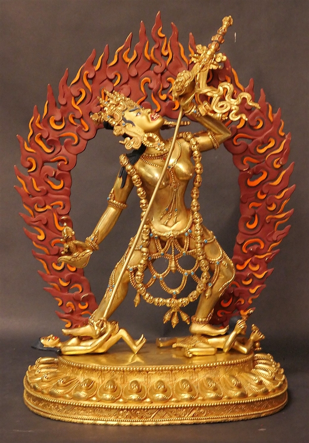 Statue Vajrayogini, Vajrayogini, (Naro Khachoma) 12 inch, Fully Gold Plated