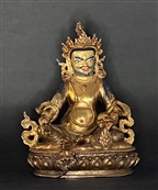 Statue Dzambhala, 07 inch, Partially Gold Plated