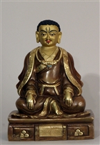 Statue Marpa 07 inch Partially Gold