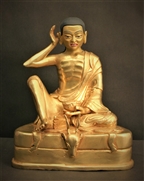 Statue Milarepa, 06 inch, Fully Gold Plated