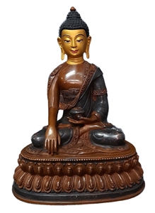 Statue Shakyamuni Buddha, 03 inch, Fully Gold Plated