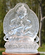 Statue Vajrasattva with back, 08 inch, Glass