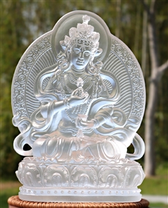 Statue Vajrasattva with back, 08 inch, Glass