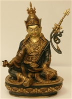 Statue Guru Rinpoche, 13 inch, Partially Gold Plated