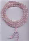 Mala Rose Quartz, 06 mm, 108 beads