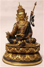 Statue Guru Rinpoche14 inch, Partially Gold Plated