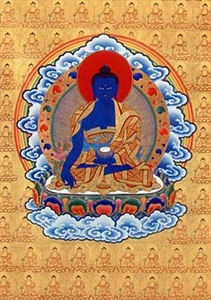 Medicine Buddha Golden Note Card