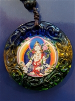 White Tara Pendant Glass round