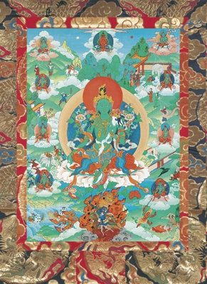 Green Tara<br>light green<br>Laminated: 5x7 inch