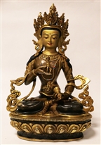 Statue Vajrasattva, 12 inch, Partially Gold Plated