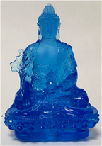 Statue Medicine Buddha, 4.5 inch, Glass