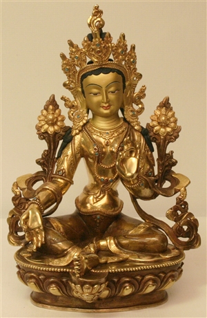 Statue Green Tara, 12 inch