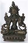 Statue White Tara, 5 inch, Copper