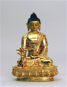 Statue Medicine Buddha 05.5 inch Fully Gold