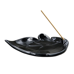 Incense Holder Ebony Leaf