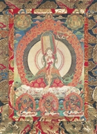 Great Protectress Ushnisha Sitatapatra<br>White Umbrella<br>Laminate: 5x7 inch