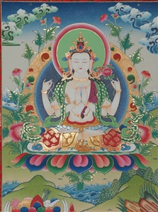 Thangka  Chenrezig