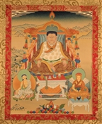 Thangka Marpa with Milarepa and Gampopa