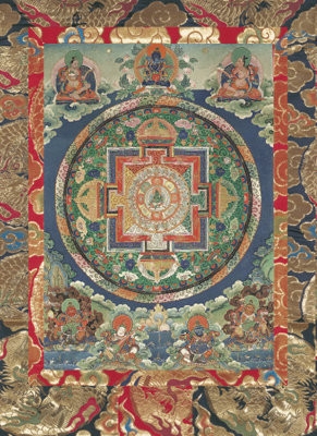 Mandala of Green Tara, Laminated: 5x7 inch