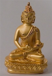 Statue Amitabha Buddha, 2.25 inch, Gold Plated
