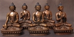 Statue Five Buddha Family, 6 inch, Copper
