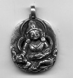 Deity Pendant, Silver, Dzambhala