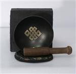 Singing Bowl Gift Set (Black Box w/ Eternal Knot)