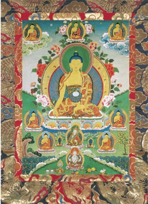 Medicine Buddha, Laminated Card 5 x 7 inch