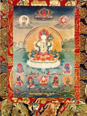 All-Seeing Lord Avalokiteshavra<br>and the Eight Great Bodhisattvas<br> Laminated: 5x7 inch