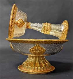 Serkyem, Gold- and Silver-Plated Copper, 6 Inch