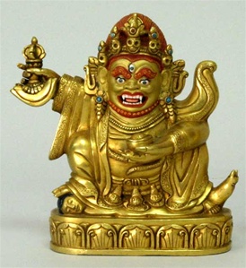 Statue Dorje Bernachen 04.5 inch, , Fully Gold Plated