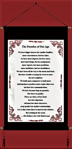 Dalai Lama Quote: Paradox of Our Age