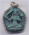 Deity Pendant, Manjushri, Silver