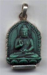 Deity Pendant, Vairochana, Silver