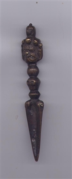 Phurba, brass, 5.5 inches