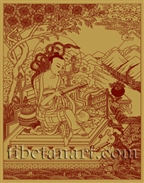 Nagarjuna Silk Screen Print 12.25 x 15.5 inch by Robert Beer