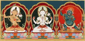 Three Protectors (Rigsum Gonpo) , Manjushri, Chenrezig, Vajrapani