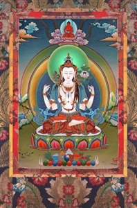 Chenrezik Thangka Reproduction